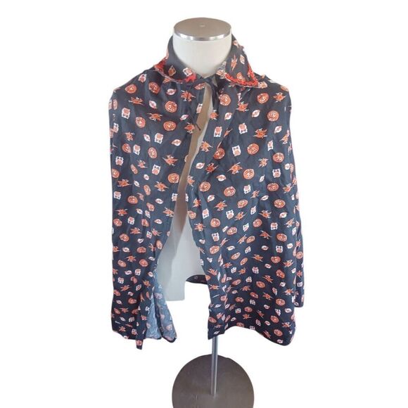 Vintage handmade Halloween cape tie at nexk Jack o labter witches owls - Picture 1 of 2